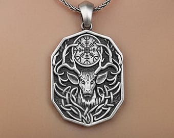 Cernunnos, Celtic Necklace, Viking God, Horned God of Celtic Polytheism. Celtic God of fertility, Life, Viking, Wealth, Underworld