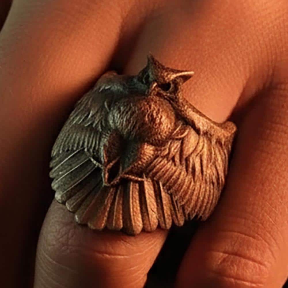 Adjustable Owl Ring, Owl Band Ring, Owl Jewelry, Owl Lover Gift, Wise Owl Ring, Unique Owl Ring, Ste