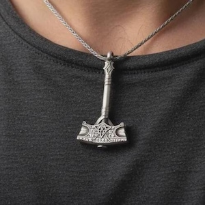 Mjolnir Pendant Sterling Silver⋆Exclusive Norse Viking Jewelry for Men and Women⋆Handmade Silver Thor Necklace Thor's Mjolnir Personalized