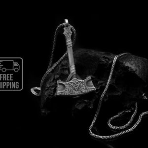 Pendentif Mjolnir en argent sterling, bijoux vikings scandinaves exclusifs pour hommes et femmes, collier Thor en argent fait main, Mjolnir de Thor personnalisé