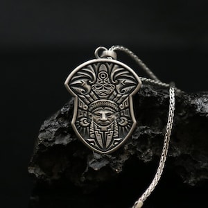 Aztec Necklace⋆Sterling Silver Mayan Mythology Pendant⋆Unisex Jewelry Gift Ideas⋆925K Aztec Coin Necklace⋆Handmade & Personalized Jewelry