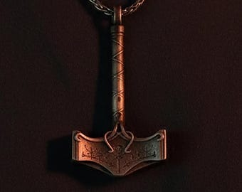 Thor's Hammer, Norse God, Mjolnir Pendant, Viking Necklace, Nordic Heritage, Odin's Son, Mythology Charm, Norse Warrior, Thunder God