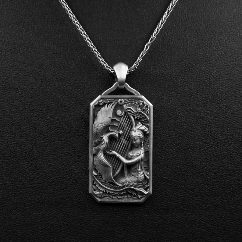 Musical Art Necklace Women's Jewelry Swan Pendant Etsy