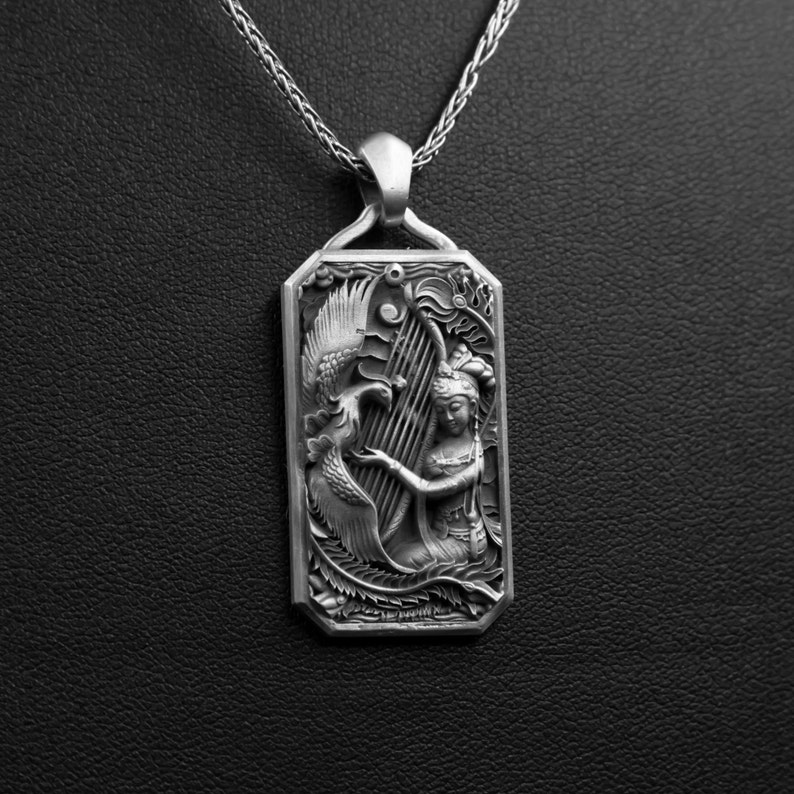 Musical Art Necklace Women's Jewelry Swan Pendant Etsy