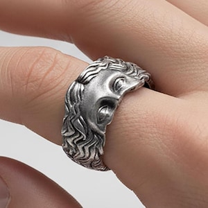 Anello Venere di Milo, fascia Afrodite in argento sterling, gioiello ispirato alla mitologia greca