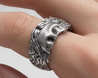 Venus De Milo Ring, Sterling Silver Aphrodite Band, Greek Mythology Jewelry