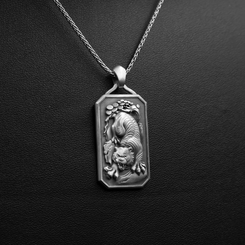 Chinese Tiger Necklace Year of the Tiger Zodiac Animal Etsy