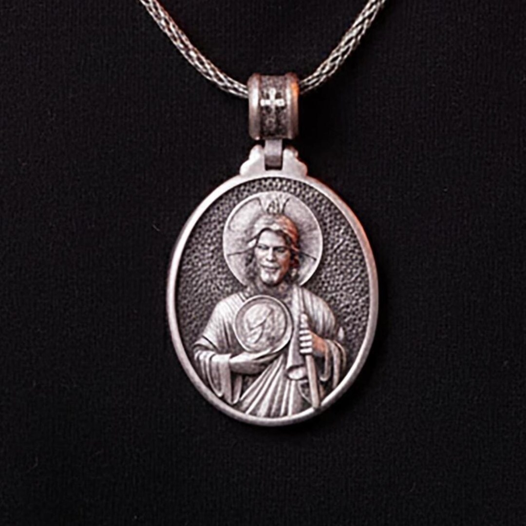 St. Jude Pendant – 925 Silver Patron Saint of Hope & Impossible Causes ...