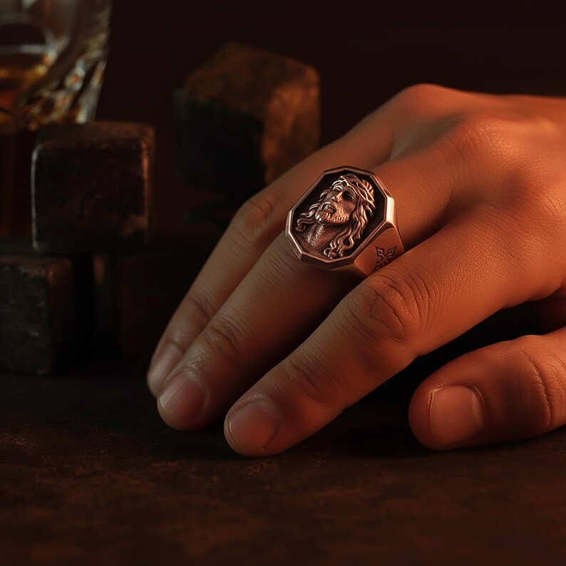 Jesus Ring, Crown of Thorns, Christian Jewelry, Faith Ring, Religious ...