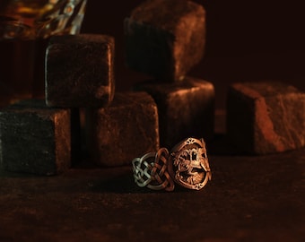 Gryphon Ring, Celtic Knot, Mythical Jewelry, Fantasy Accessory, Artisan Crafted, Elegant Band, Gift for Him, Collector's Item, Statement