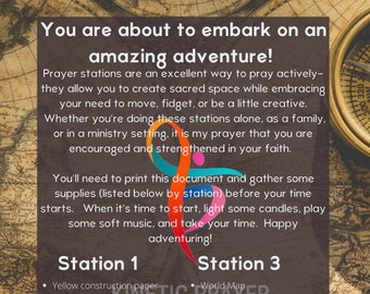 Bönestationer med äventyrstema