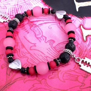 HIM - Razorblade Romance Stretch Bracelet - Ville Valo/Neon Noir/Love Metal Jewelry/Gothic Bracelet/Emo Razorblades/Right Here on Your Arm