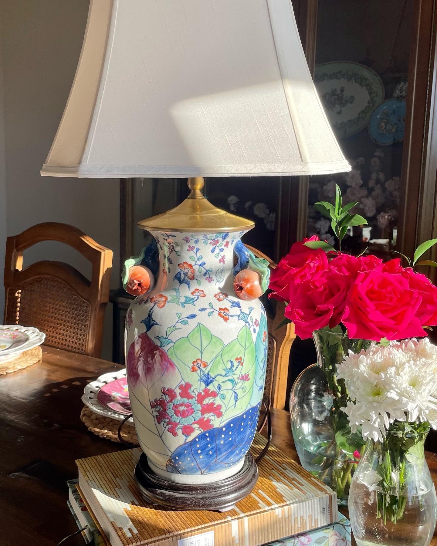 Vintage Tobacco Leaf Lamp