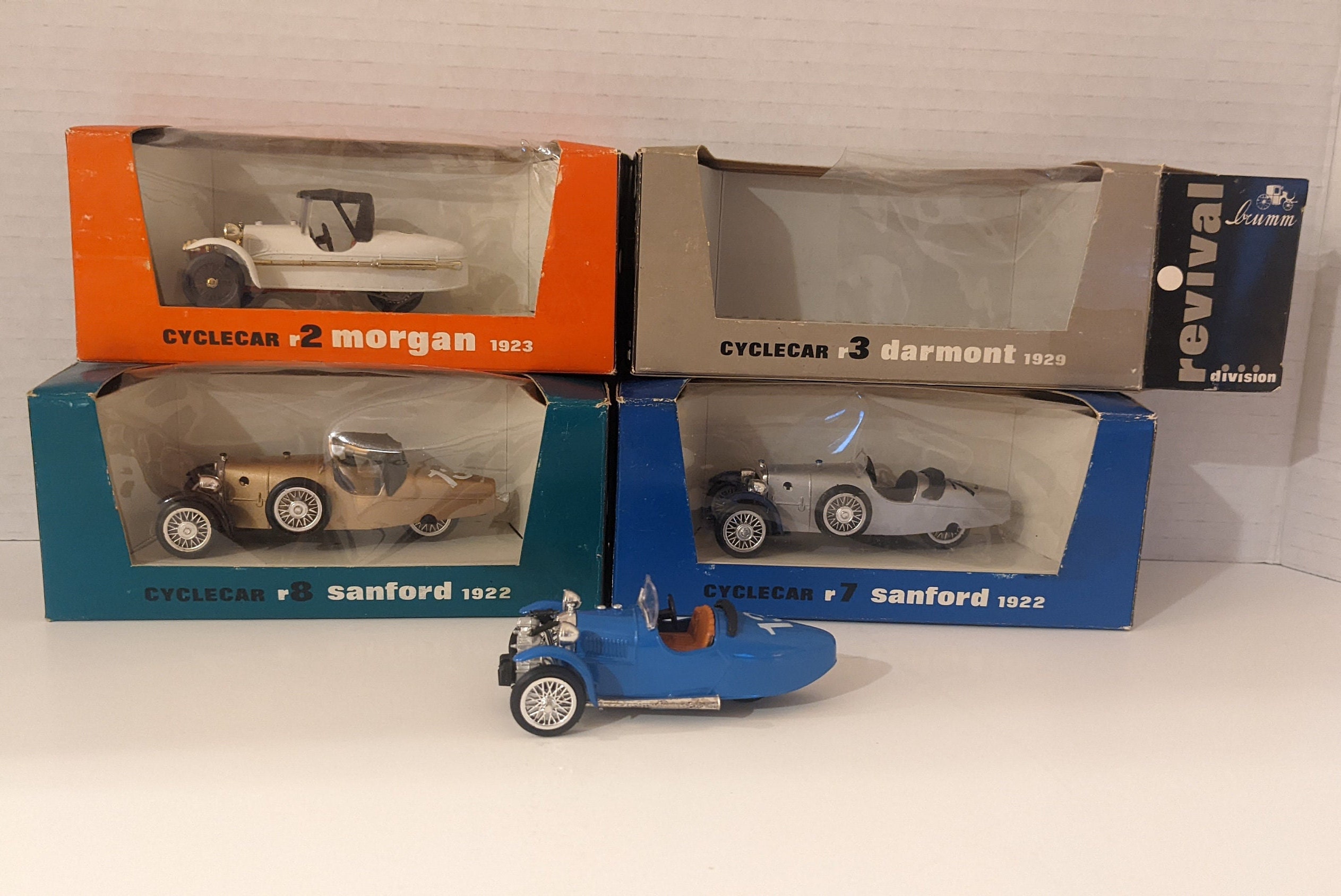 Brumm サイクルカー まとめ売り 8台セット 箱付き モーガン ダルモン Brumm Serie Revival Cyclecar (set of 4) - R2, R3, R7 &r8 - Etsy
