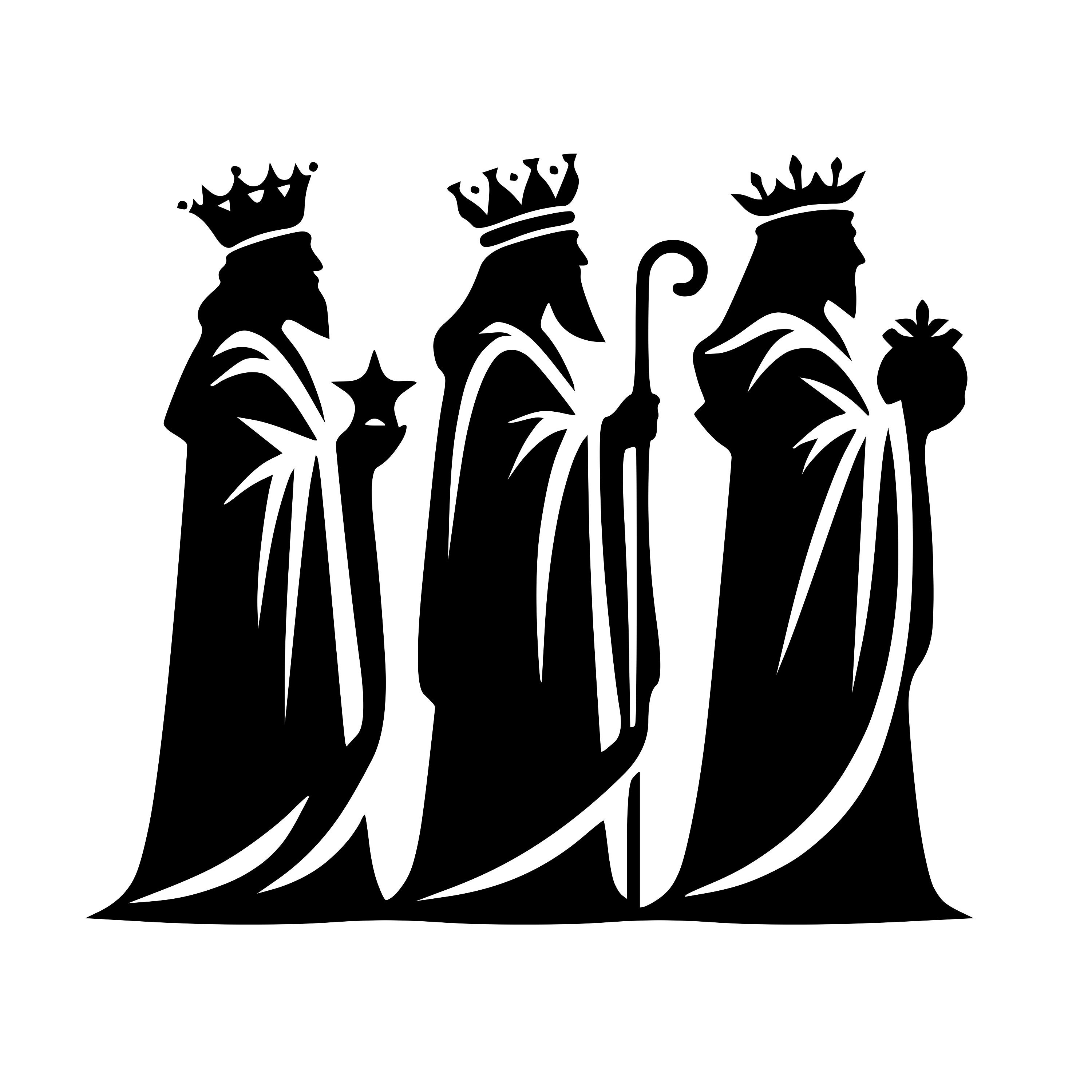 Three Kings, SVG, JPEG, PNG, Black and White, Silhouette, Instant ...