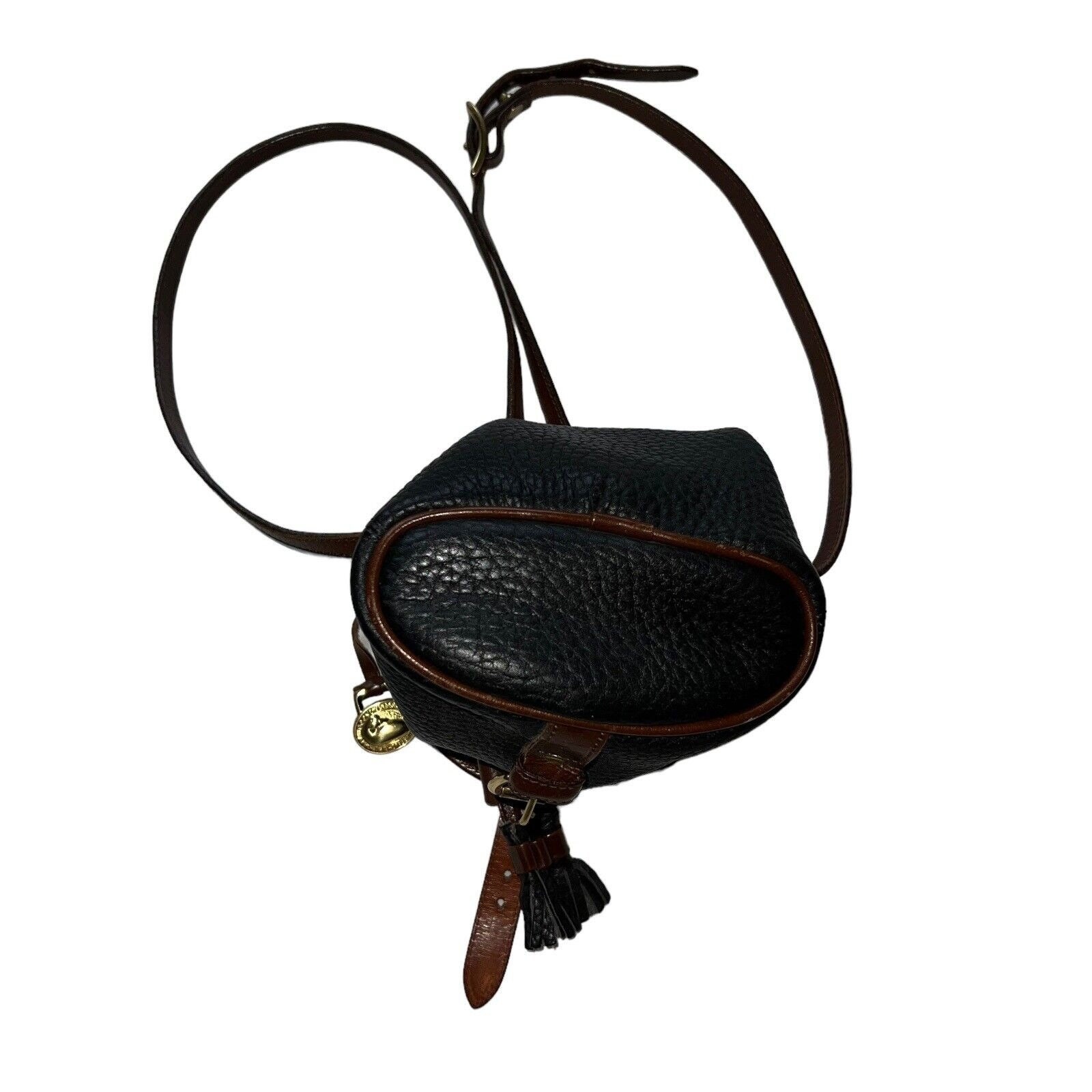 Dooney & Bourke Equestrian Backpack in Rare Color Vintage Dooney and Bourke Equestrian Mini Backpack, Brown  main image 3