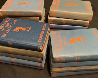 Vintage Blue Nancy Drew Hardcover Books by Carolyn Keene 1930s-1940s