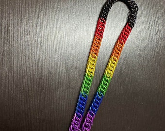 Stolz / Regenbogen, Halbpersisch, Kettenhalskette / Halsband, handgefertigtes Aluminium-Kettenhemd