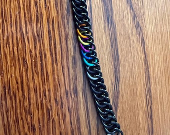 Halb persische, Kettenarmband, handgefertigte Aluminium Kettenhemd, Hanky Code Farbe