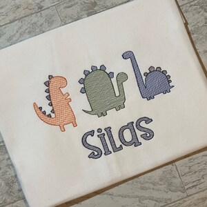 Dinosaur Trio, Personalization, Embroidery, Sketch Stitch, Boy, Girl, Shirt, Gift