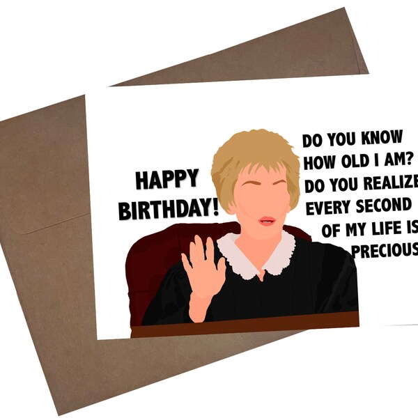 Judge Judy Birthday Card - Etsy