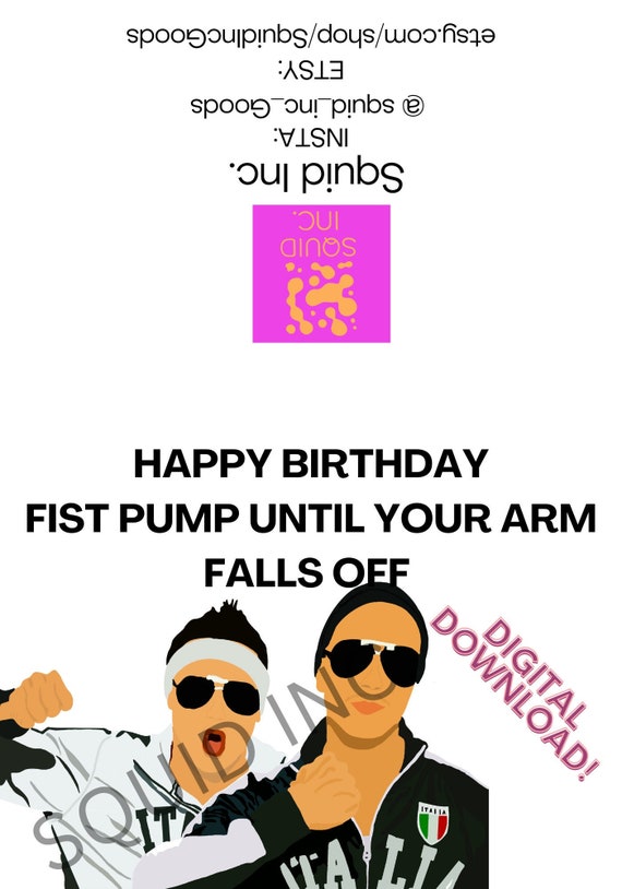 Jersey Shore Fist Pups for Your Birthday Digital Download Etsy