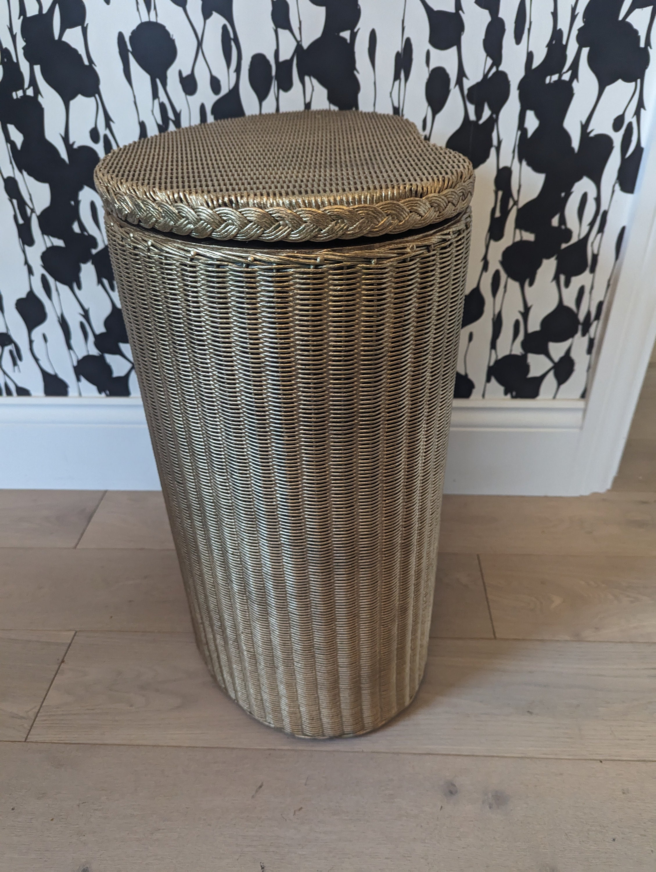 Vintage Kidney Shaped Lloyd Loom Laundry Basket Etsy UK