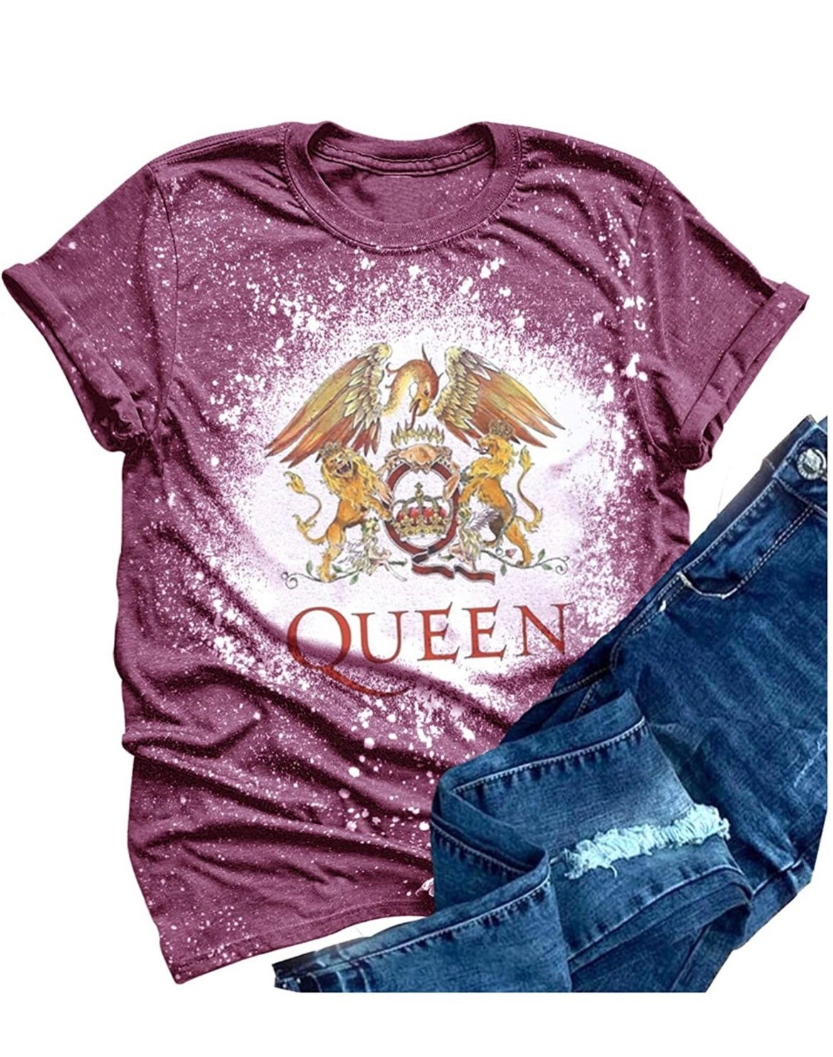Womans Vintage Rock Band Tee Graphic 