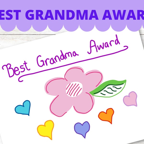 Best Grandma Award Etsy