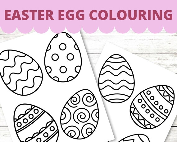 Easter Egg Colouring Templates