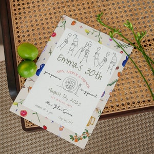 Italian Summer Dinner Party I Invitation & Menu Set I Birthday, Bridal, Housewarming, etc. I Editable on Canva!