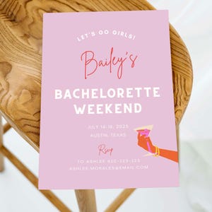 Country Bachelorette - Invitation and Itinerary Template - 5x7 Digital & Print - Fully Editable via Canva!