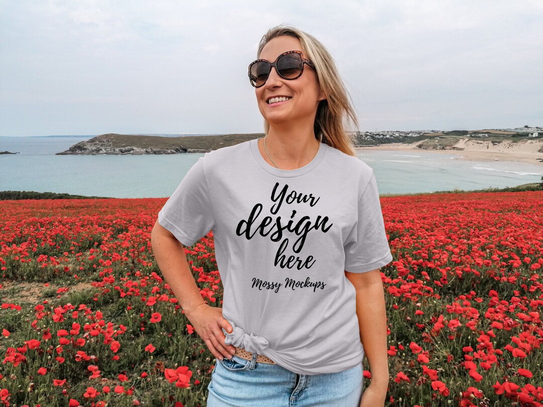 Lavender Dust Bella Canvas 3001 Mockup, Bella Canvas Lavender Dust ...