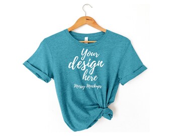 Bella Canvas Heather Aqua - Etsy