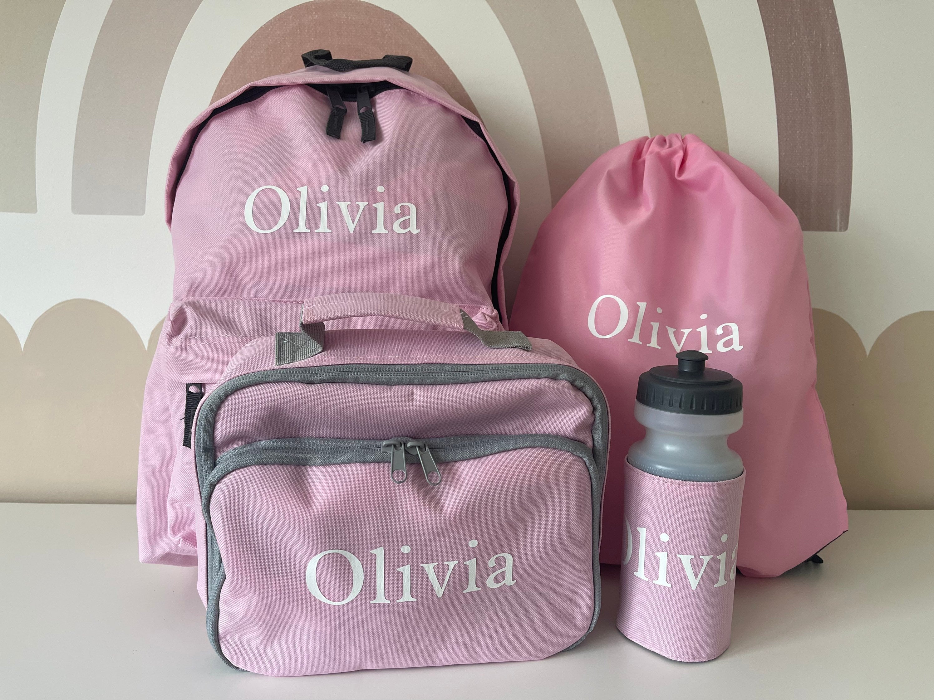Personalised Backpack Bag Lunch Box Gym Bag Water Bottle With Etsy UK