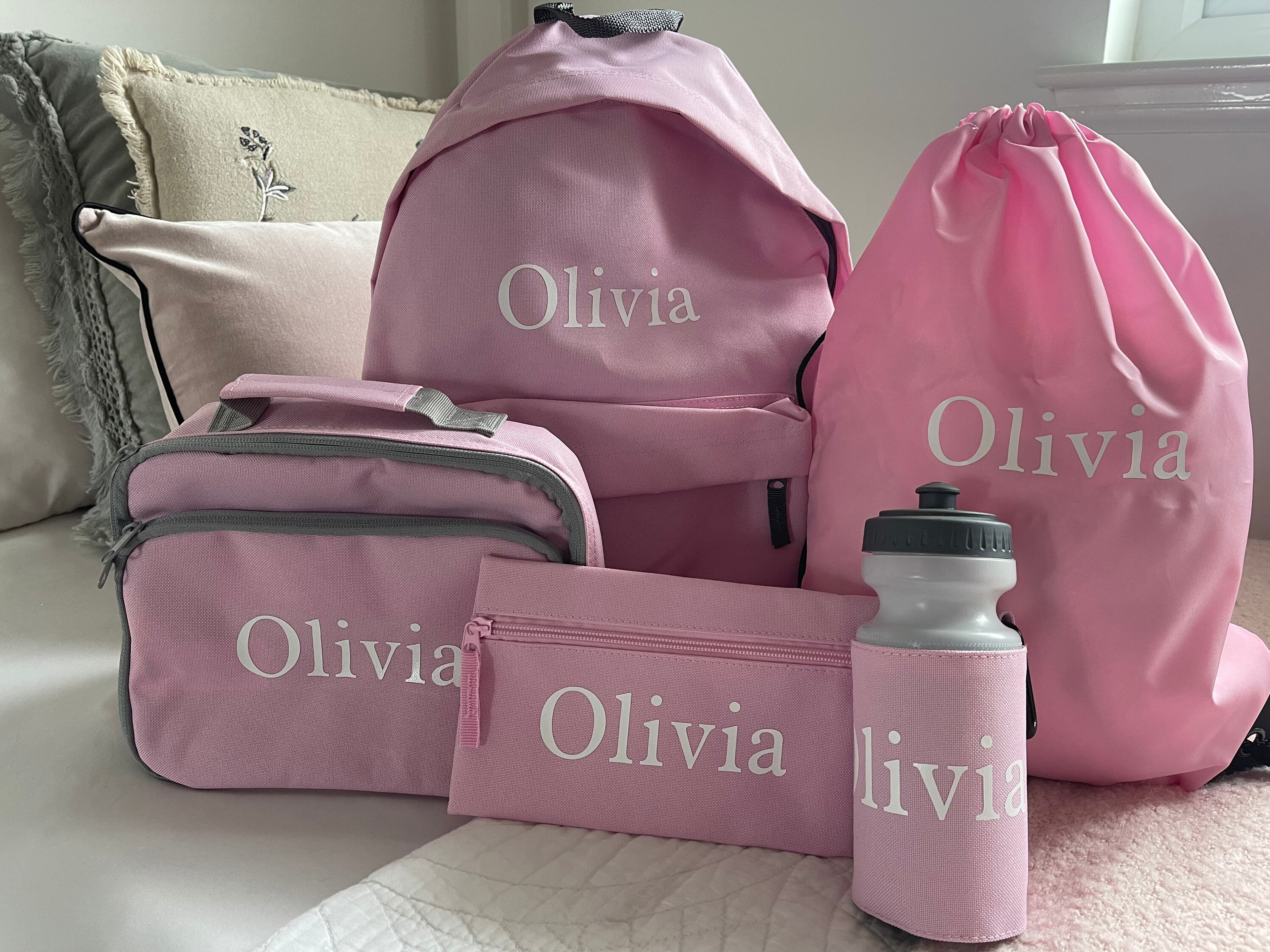 Personalised Backpack Bag Lunch Box Gym Bag Water Bottle With Etsy UK