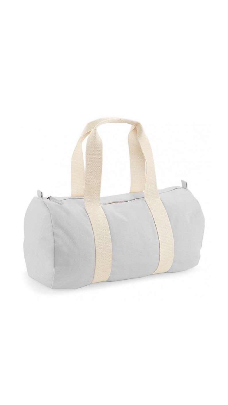 Personalised barrel bag,gym bag, weekend bag, personalised bag,wedding bag, hospital bag, overnight bag,100% organic cotton canvas image 7