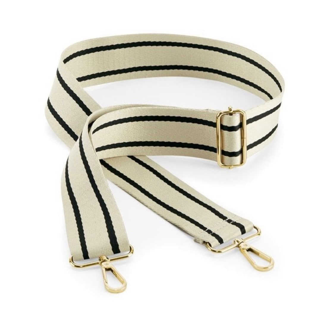 Striped Bag Straps Crossbody Strap Changeable Bag Strap Detachable Gold