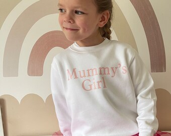 Mummy’s girl sweatshirt jumper baby kids childrens sweatshirt Mother’s Day mummy’s girl mother day gift personalised baby kids sweatshirt