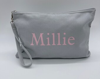 Personalised pouch, pouch, bag with any name - girls, boys, children, nursery, travel, personalised bag, accessory bag, personalised bag