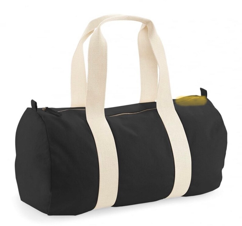 Personalised barrel bag,gym bag, weekend bag, personalised bag,wedding bag, hospital bag, overnight bag,100% organic cotton canvas image 9