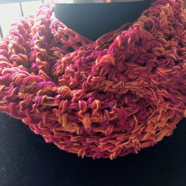 Firestorm infinity scarf with mobius twist