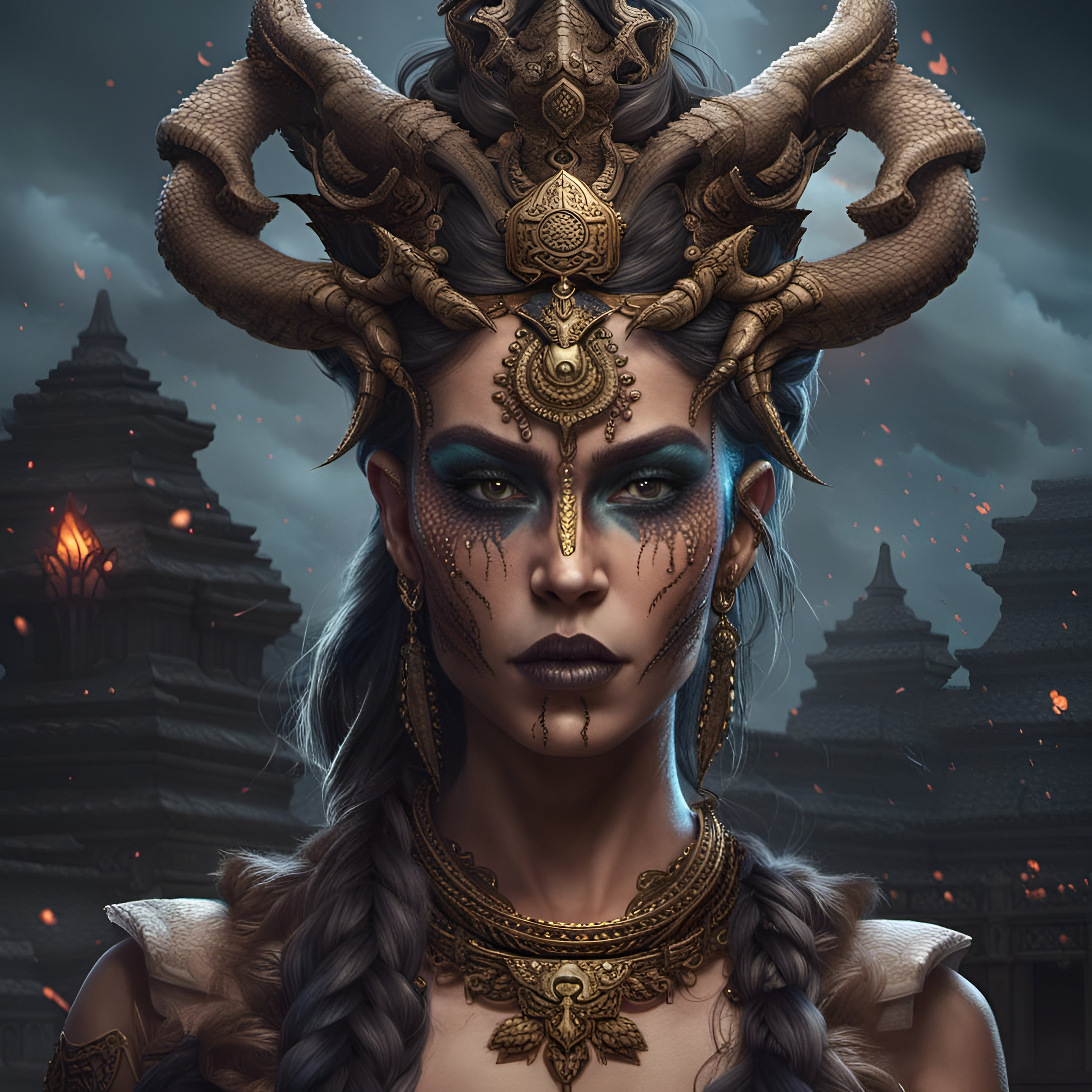 Digital Download Dragon Queen Portrait
