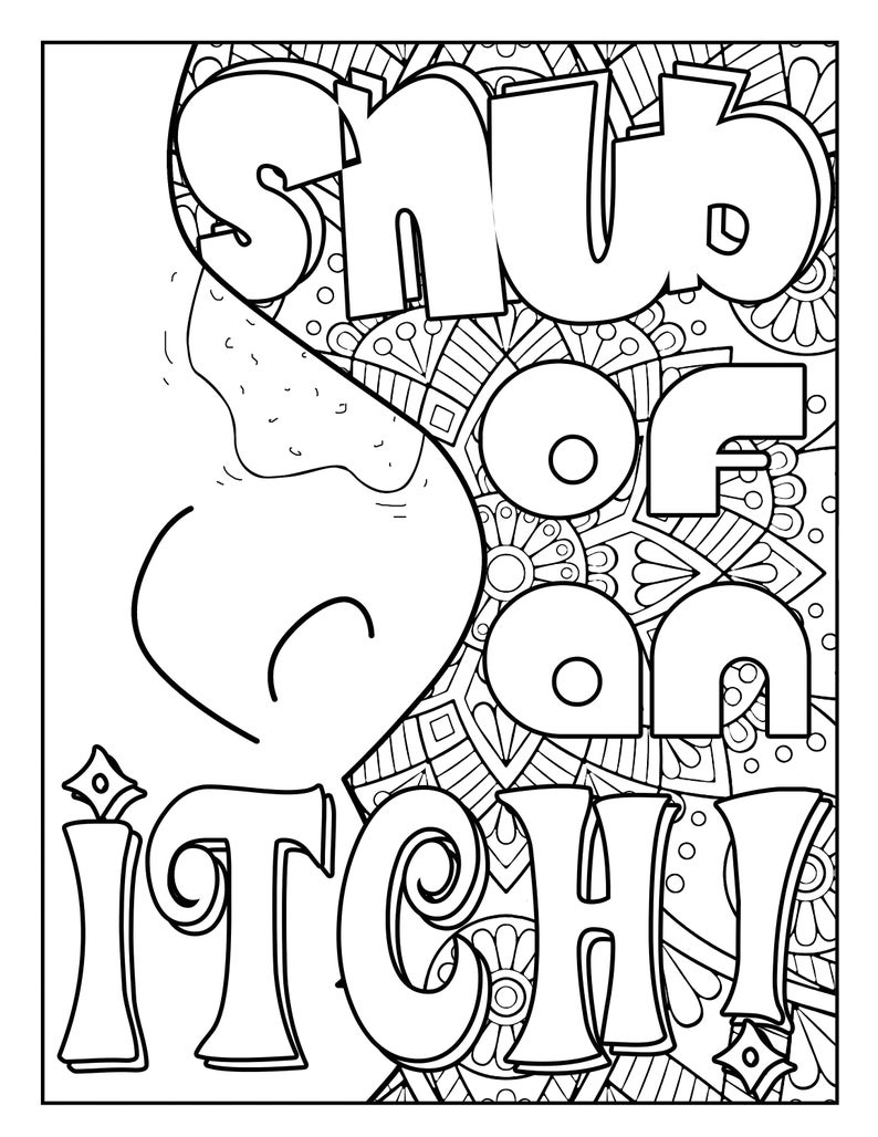 Clean Cuss Words Coloring Pages group 6 Digital Download JPG - Etsy