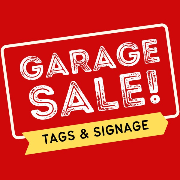 Garage sale signs/tags downloadable/printable