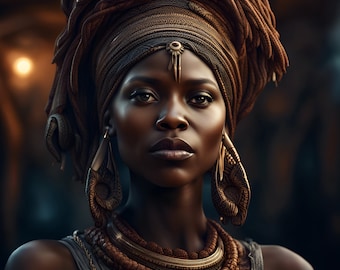 Digital Download Portrait African Female