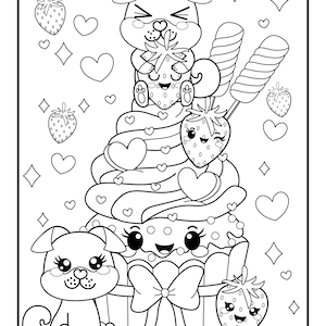 Kawaii food and animals printable downloads (group 1)