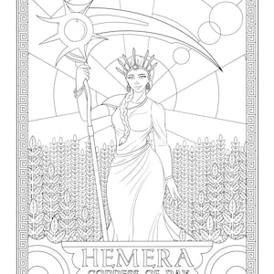 Greek goddesses (group 6) coloring pages download/printable