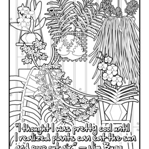 Digital Download Printable Houseplants Coloring Pages (Group 2)