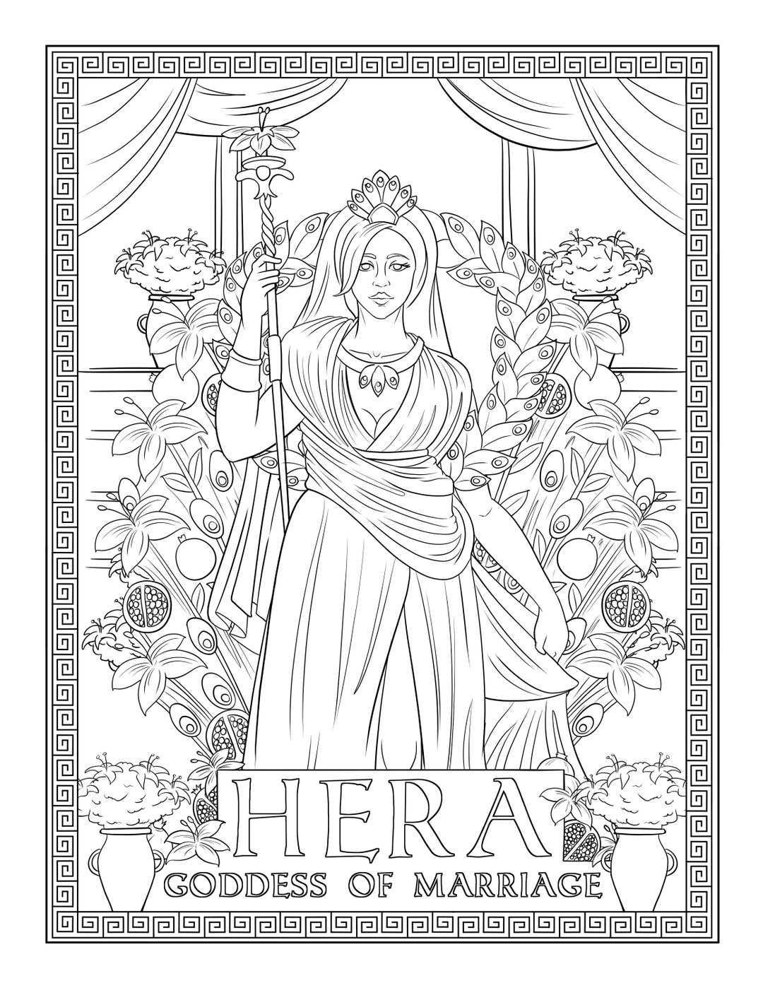 Greek Goddesses group 1 Coloring Pages Download/printable Etsy